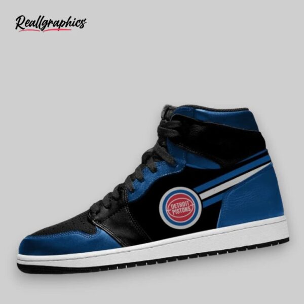 nba detroit pistons blue black air jordan 1 high sneakers, pistons unique gifts