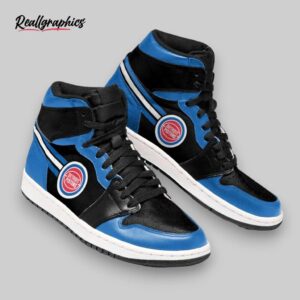 nba detroit pistons blue black air jordan 1 high sneakers, pistons unique gifts