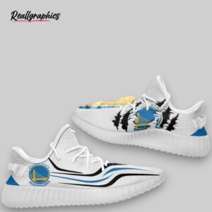 nba golden state warriors big logo yeezy boost sneakers, warriors gifts