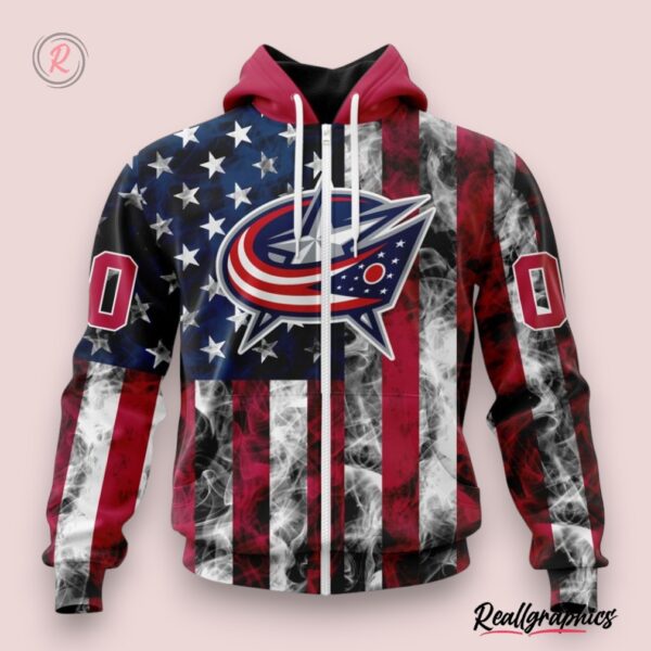 nhl columbus blue jackets special design for independence day the fourth of july hoodie, blue jackets gear