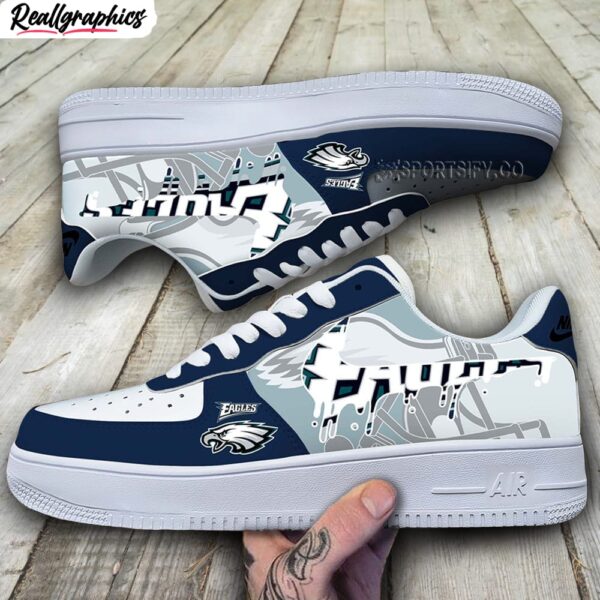 philadelphia eagles nike drip logo design air force 1 shoes, philadelphia eagles footwear