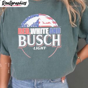 red white and busch light shirt, america unisex hoodie crewneck