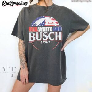 red white and busch light shirt, america unisex hoodie crewneck