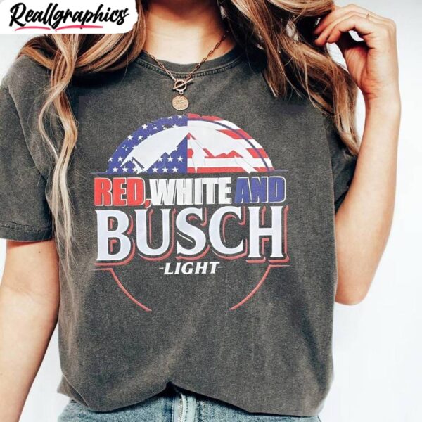 red white and busch light shirt, america unisex hoodie crewneck