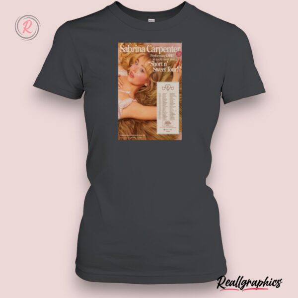 sabrina carpenter short n' sweet tour 2024 event poster shirt