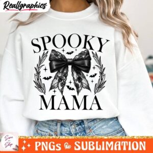 spooky mama shirt, coquette halloween sweater hoodie