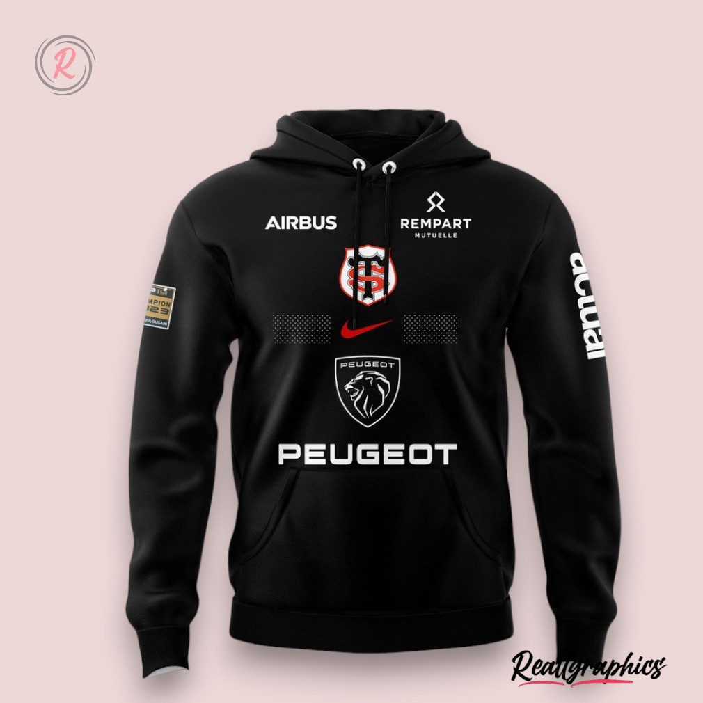 stade toulousain 2024 champions hoodie   black