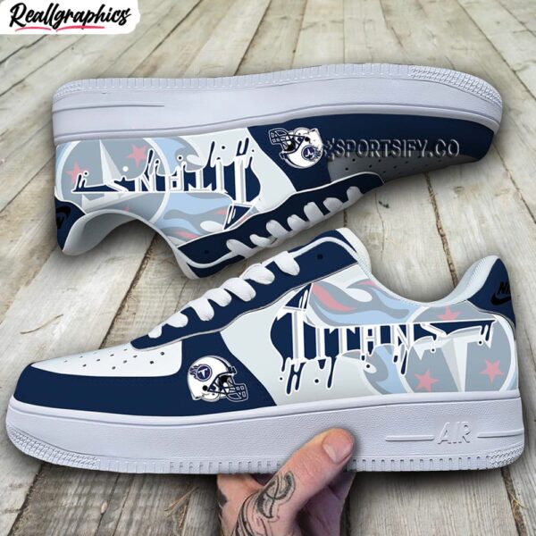 tennessee titans nike drip logo design air force 1 shoes, titans gear