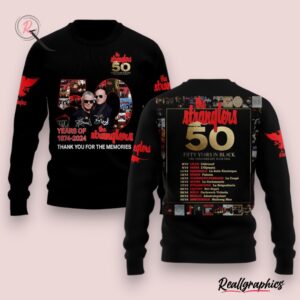 the stranglers fifty years in black the anniversary tour 2024thank you for the memories hoodie