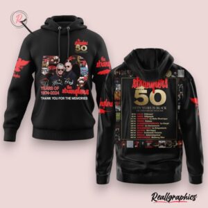 the stranglers fifty years in black the anniversary tour 2024thank you for the memories hoodie