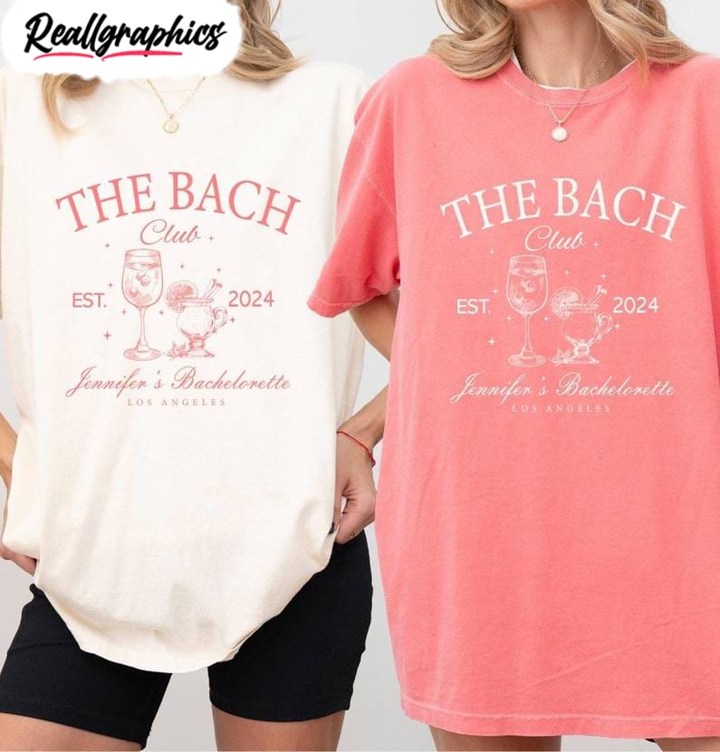 bachelorette party unisex hoodie, trendy the bach club long sleeve tee tops