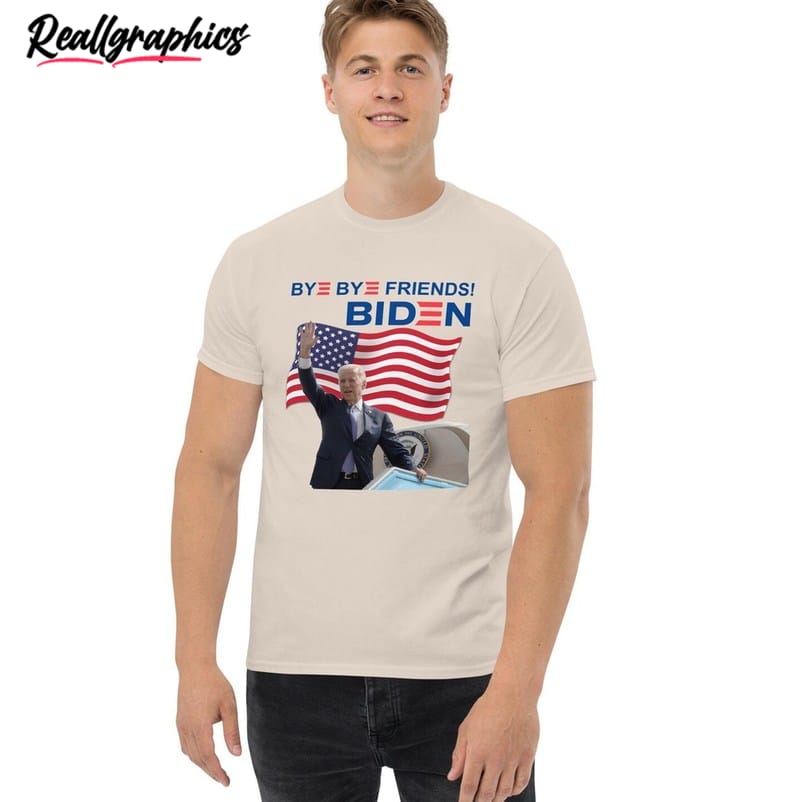 bye bye friends biden shirt, political meme short sleeve tank top