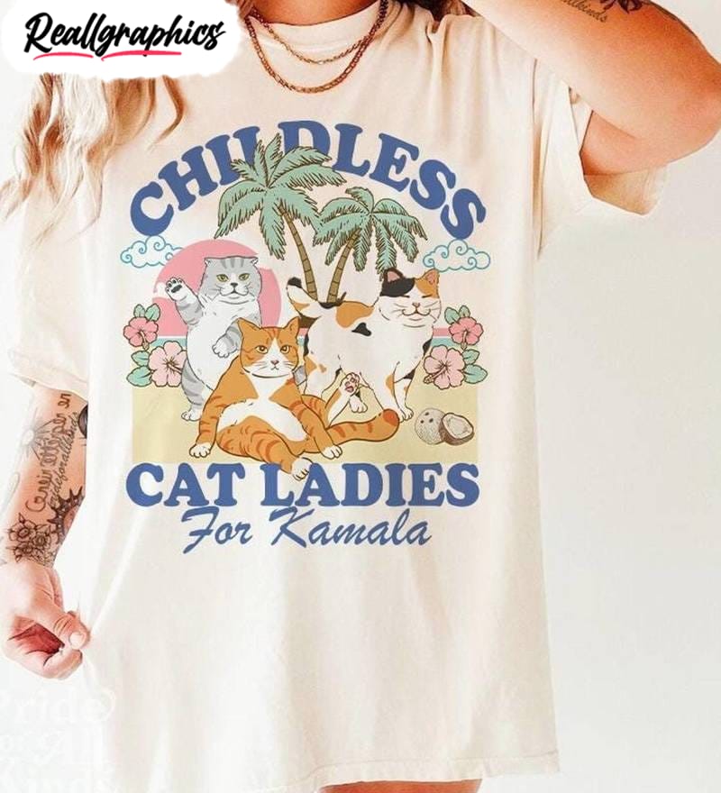 childless cat lady for kamala shirt, suffragette long sleeve t-shirt