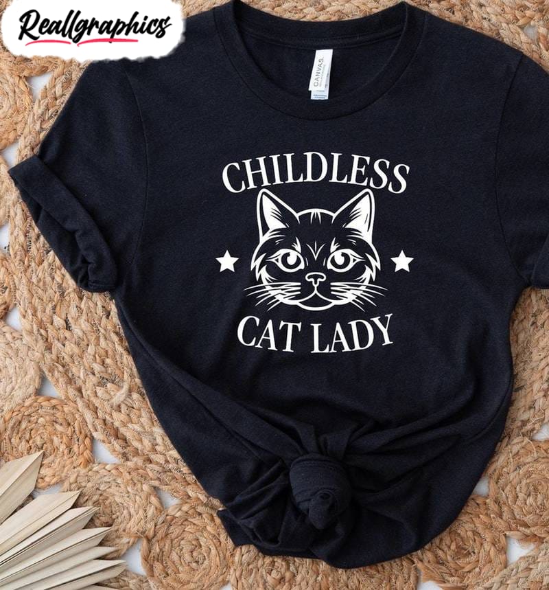 childless cat lady shirt, 2024 harris presidential election hoodie t-shirt