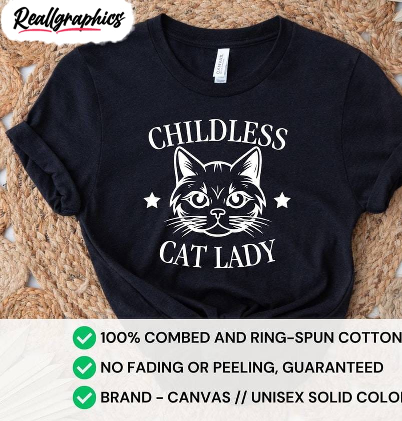 childless cat lady shirt, 2024 harris presidential election hoodie t-shirt