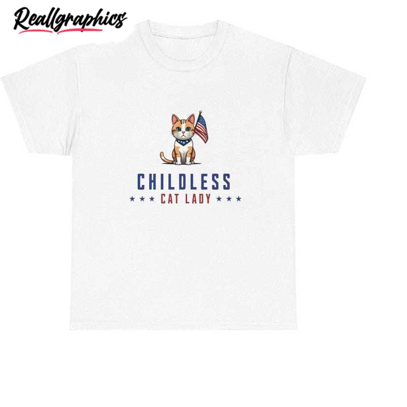 childless cat lady with flag shirt, cat sweatshirt hoodie