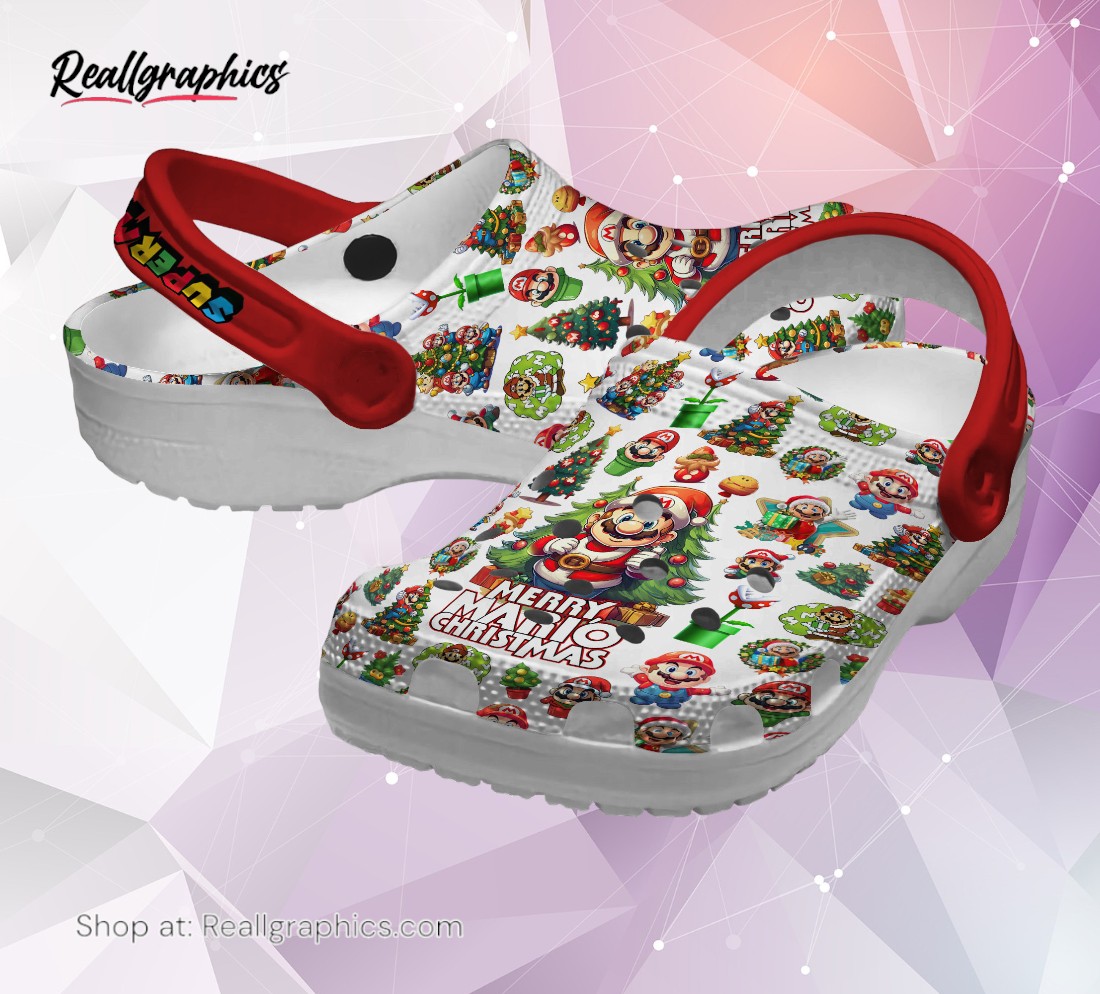 super mario christmas game classic crocs shoes