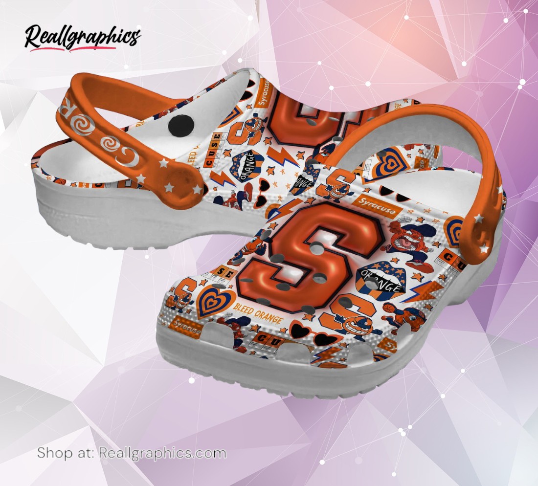 syracuse orange ncaa sport classic crocs shoes, syracuse orange gifts for fans