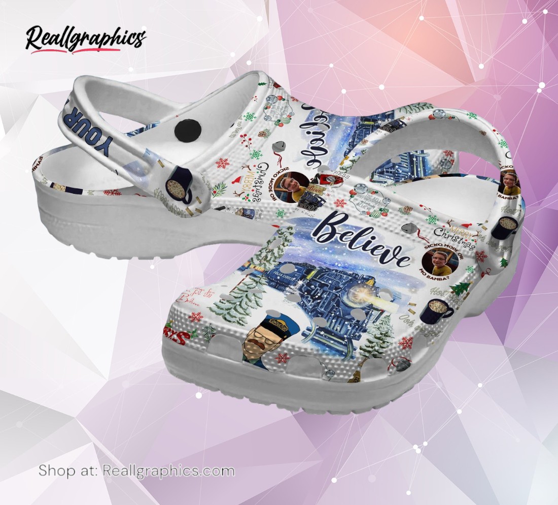 the polar express cartoon 3d printed classic crocs