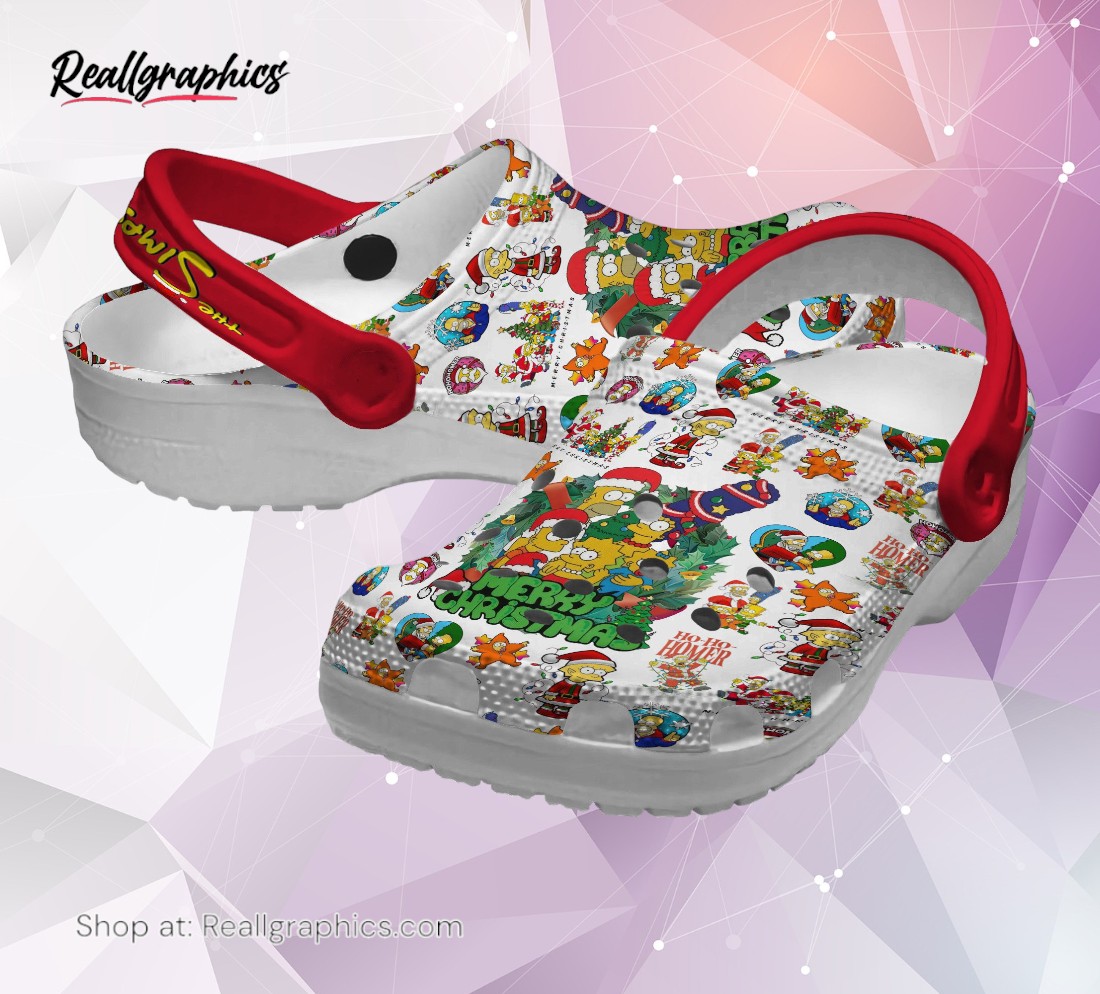 the simpsons tv series christmas classic crocs shoes