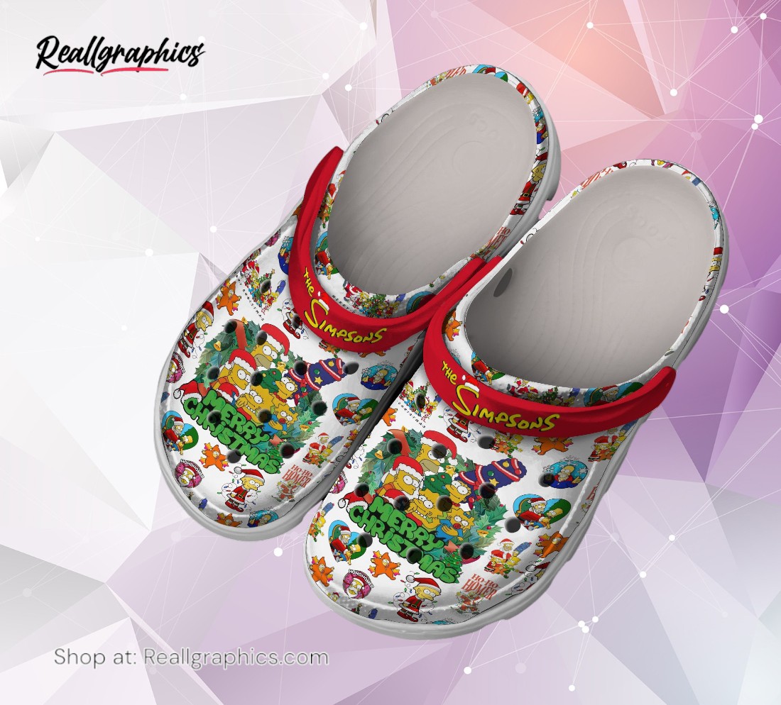 the simpsons tv series christmas classic crocs shoes