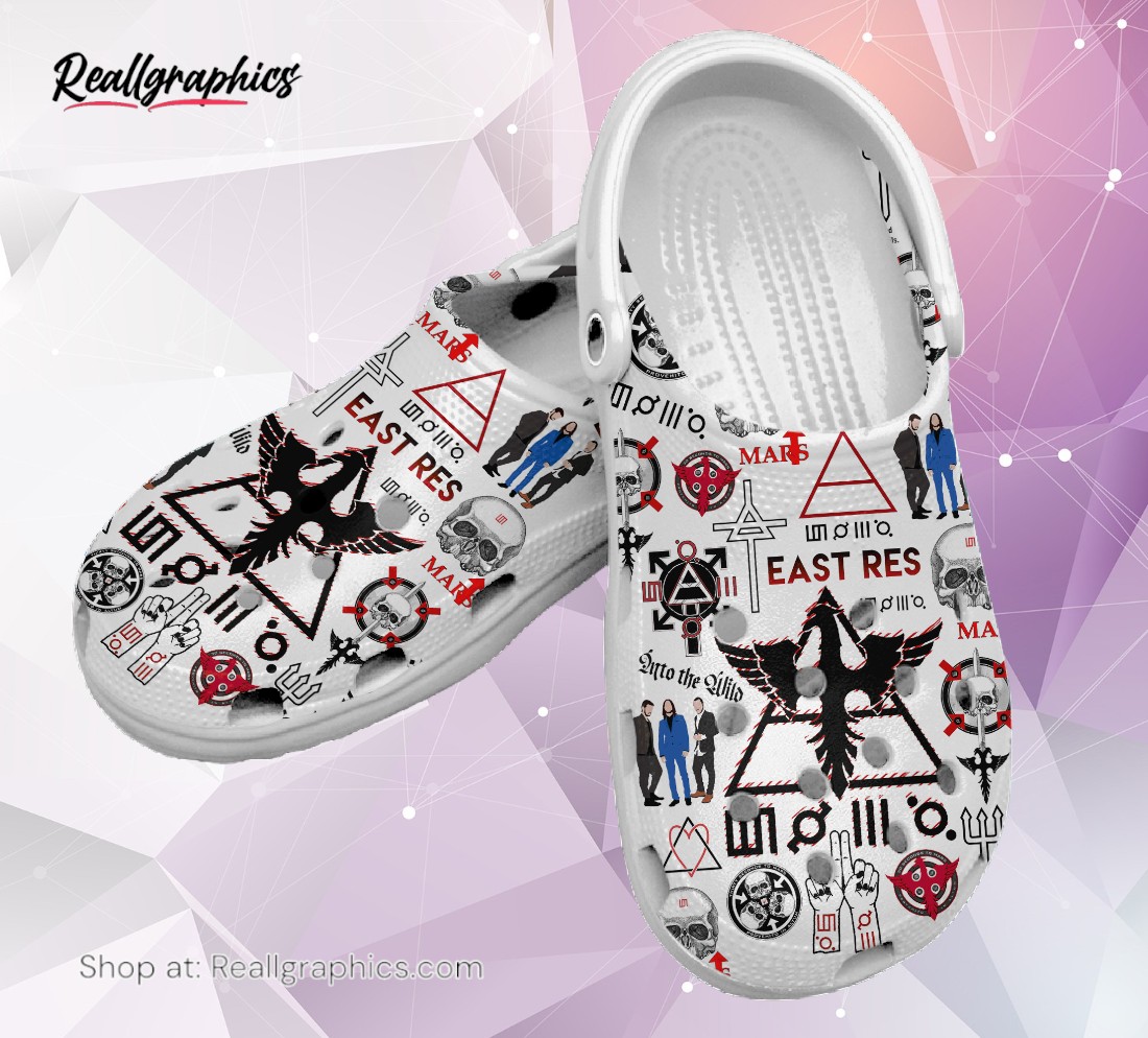 thirty seconds to mars music classic crocs shoes