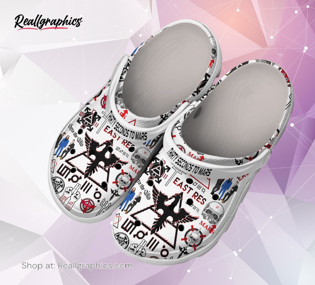 thirty seconds to mars music classic crocs shoes